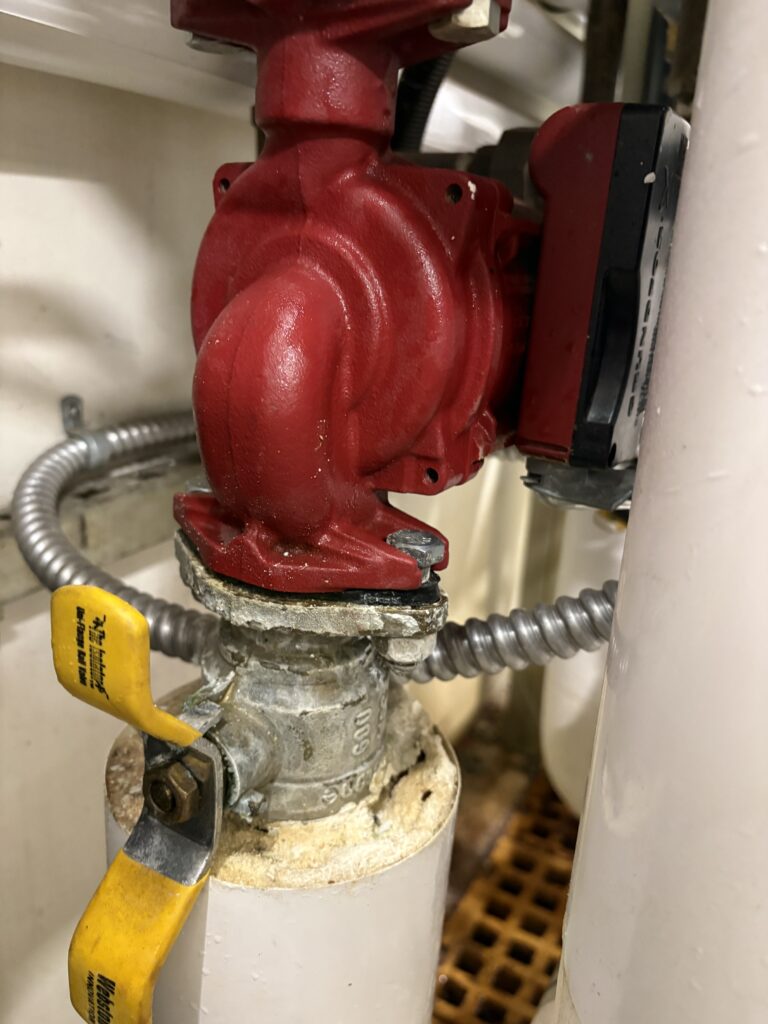 CAV POWER HVAC Boiler circulation pump leak repair